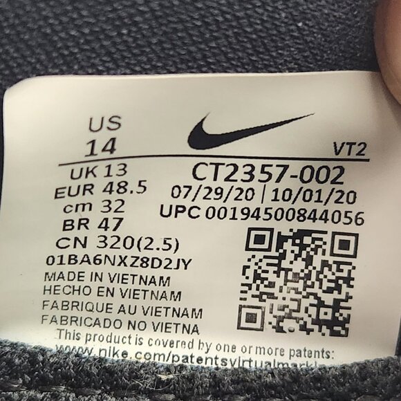 Nike React Infinity Run Flyknit 2 Men's Sz 14 Black White Athletic Trainers Shoe - Picture 10 of 10